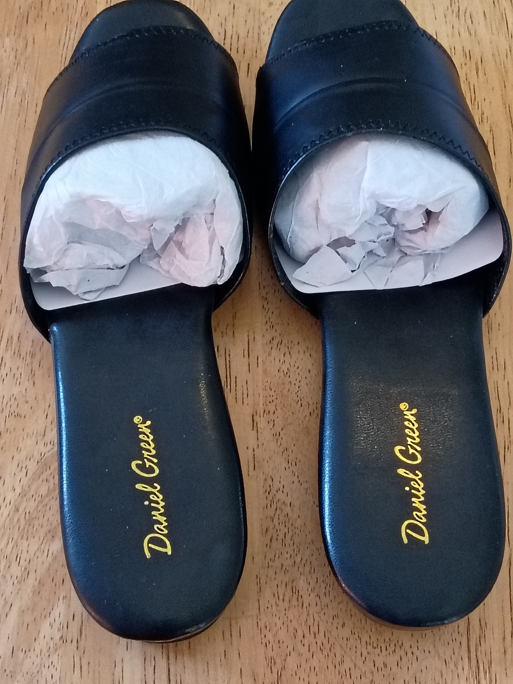 Daniel Green Dormie Black Slipper 9 Wide